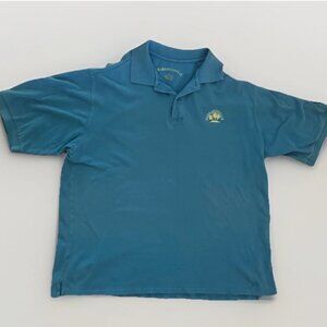 Margaritaville Polo Shirt Men's XL Short Sleeve Blue Golf Shirt Jimmy Buffet